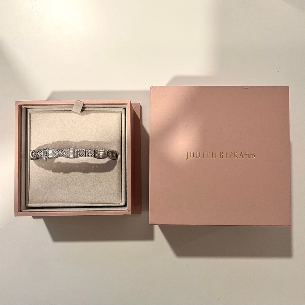NEW Judith Ripka 925 Antique Tennis Bracelet